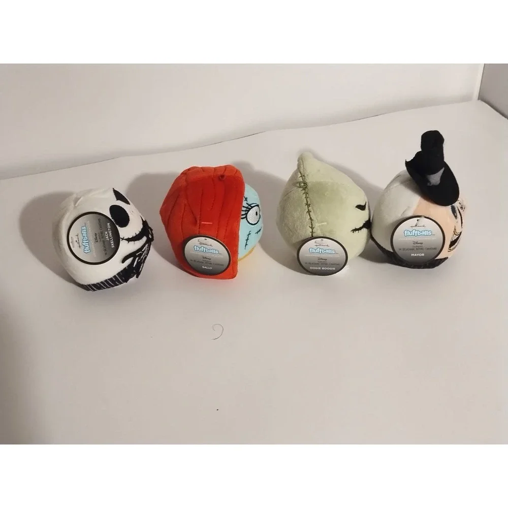 Lot of 4 Hallmark Mystery‎ Ornaments Nightmare Before Christmas Jack Sally Oogie